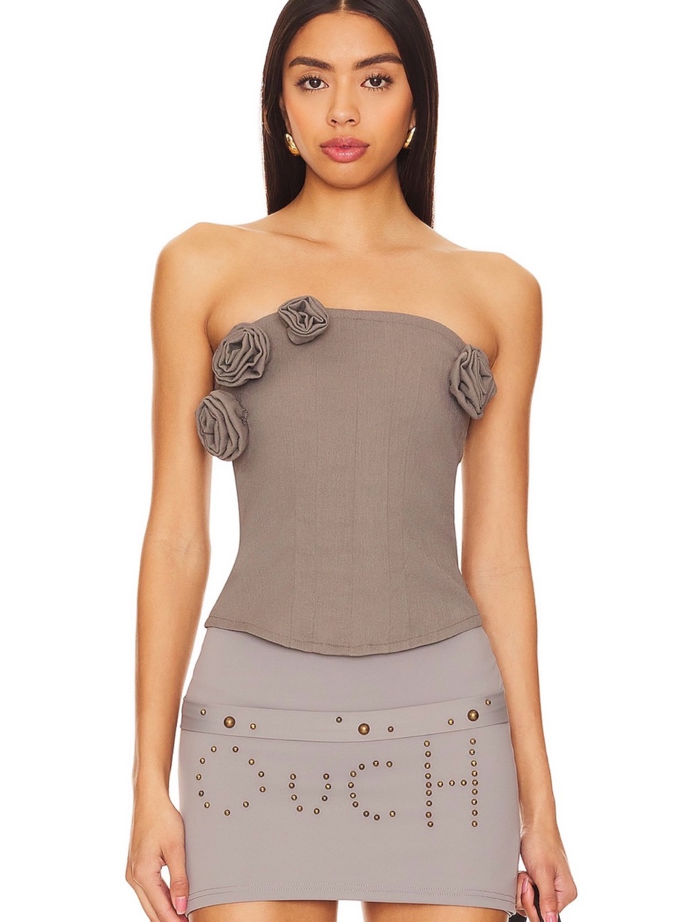 Revolve Zemeta Garden Tube Top in Gray